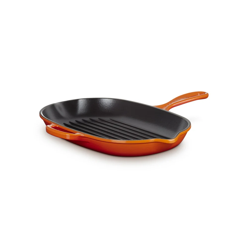 32 cm - Evolution Skillet Bistecchiera Ovale In Ghisa Vetrificata
