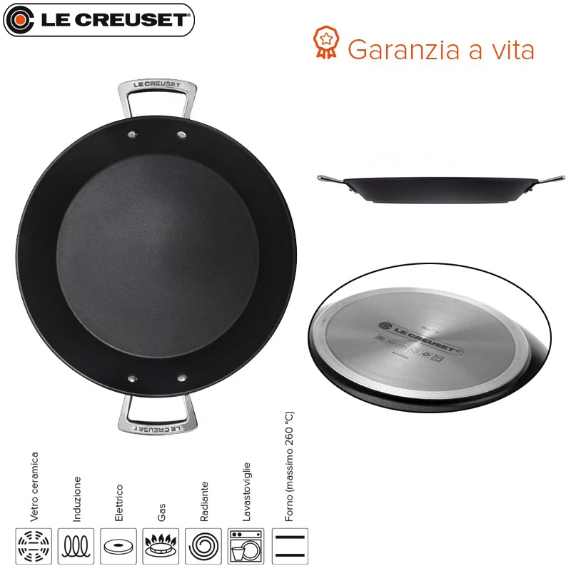 32 cm - Les Forgées Paellera Rotonda In Alluminio Antiaderente - Image 3