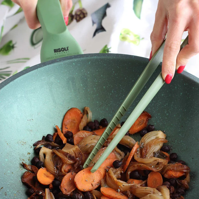 32 cm - Dr.Green Stone Extra Induction Wok Antiaderente In Alluminio Con Coperchio - Image 3