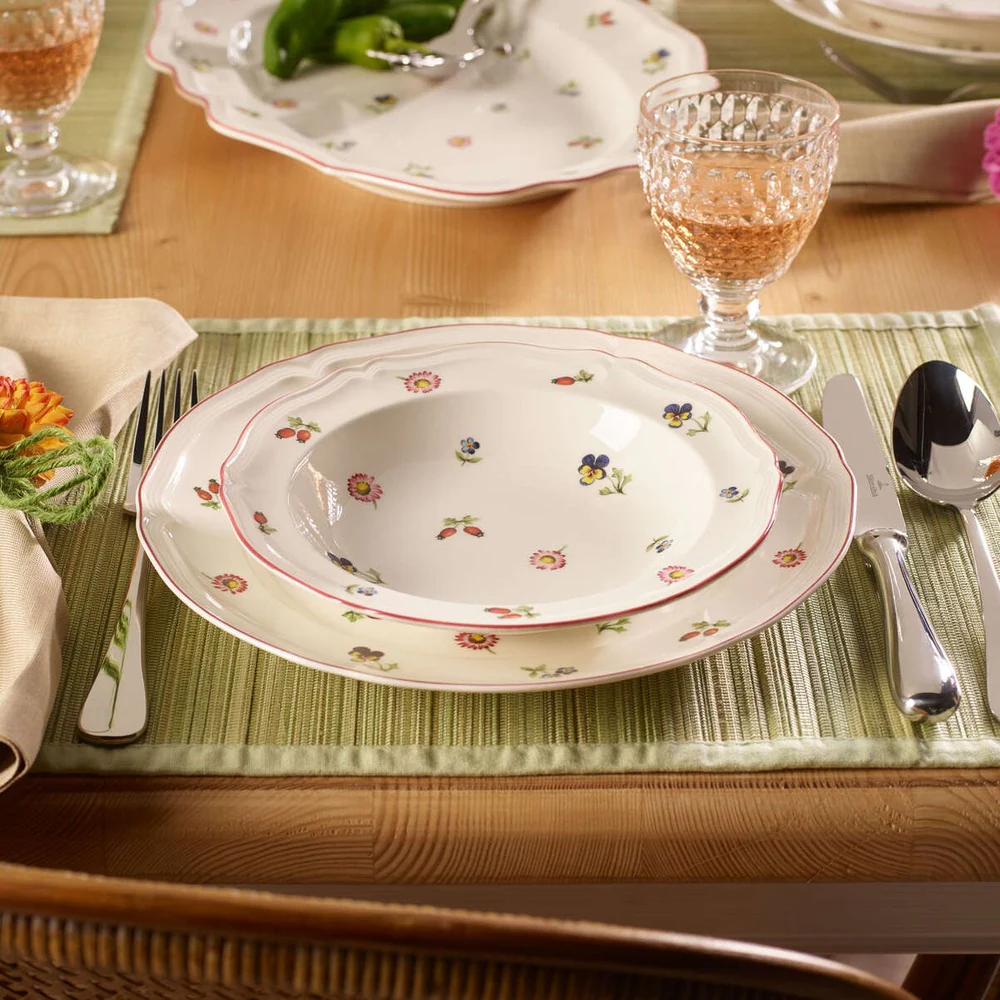 33 cl - Petite Fleur Piatto Fondo In Porcellana Premium - Set 6 Pz - Image 3