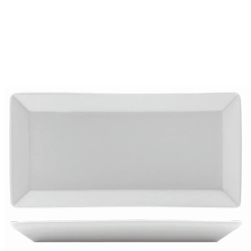33x26 cm - Maya Piatto Vassoio Rettangolare In Porcellana - Set 6 Pz