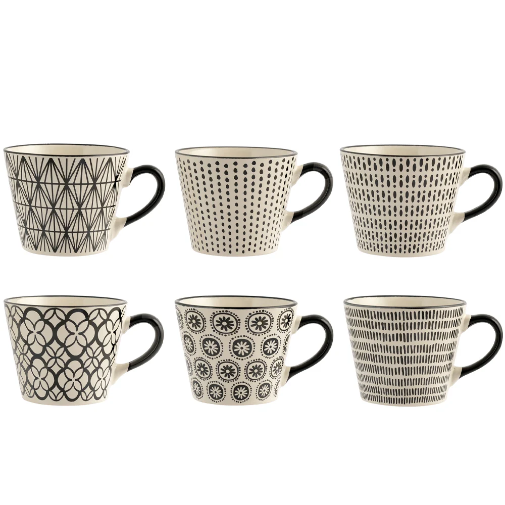 34 cl - Vhera Tazza Cappuccino Colori Assortiti In Stoneware Set 6 Pz