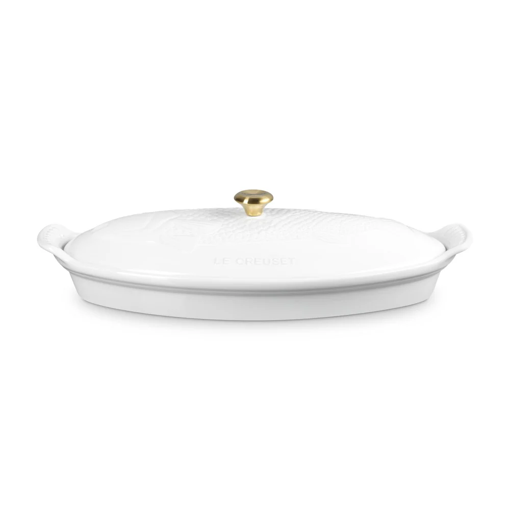 34 cm - Tradition Pesciera Ovale Con Coperchio In Gres Vetrificato - Image 8