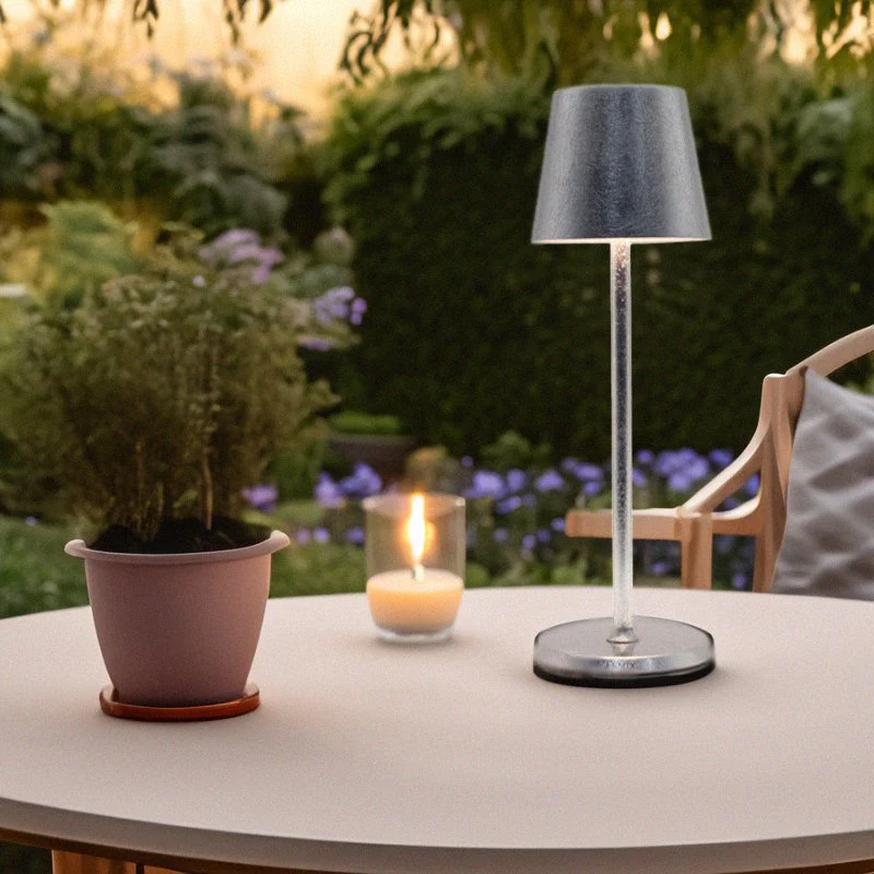 34 cm - Lumiere Lampada Da Tavolo In Alluminio - Image 6