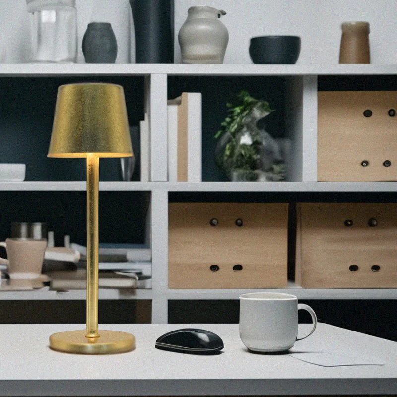 34 cm - Lumiere Lampada Da Tavolo In Alluminio - Image 8