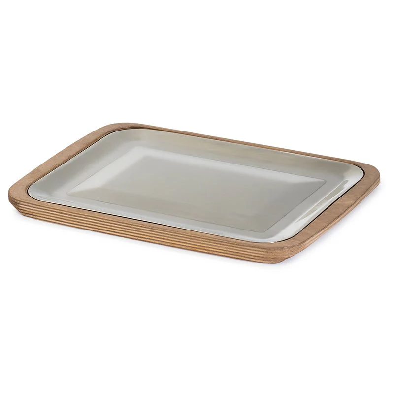 34x29 cm - Celsius Piatto Presentazione Con Support In Legno