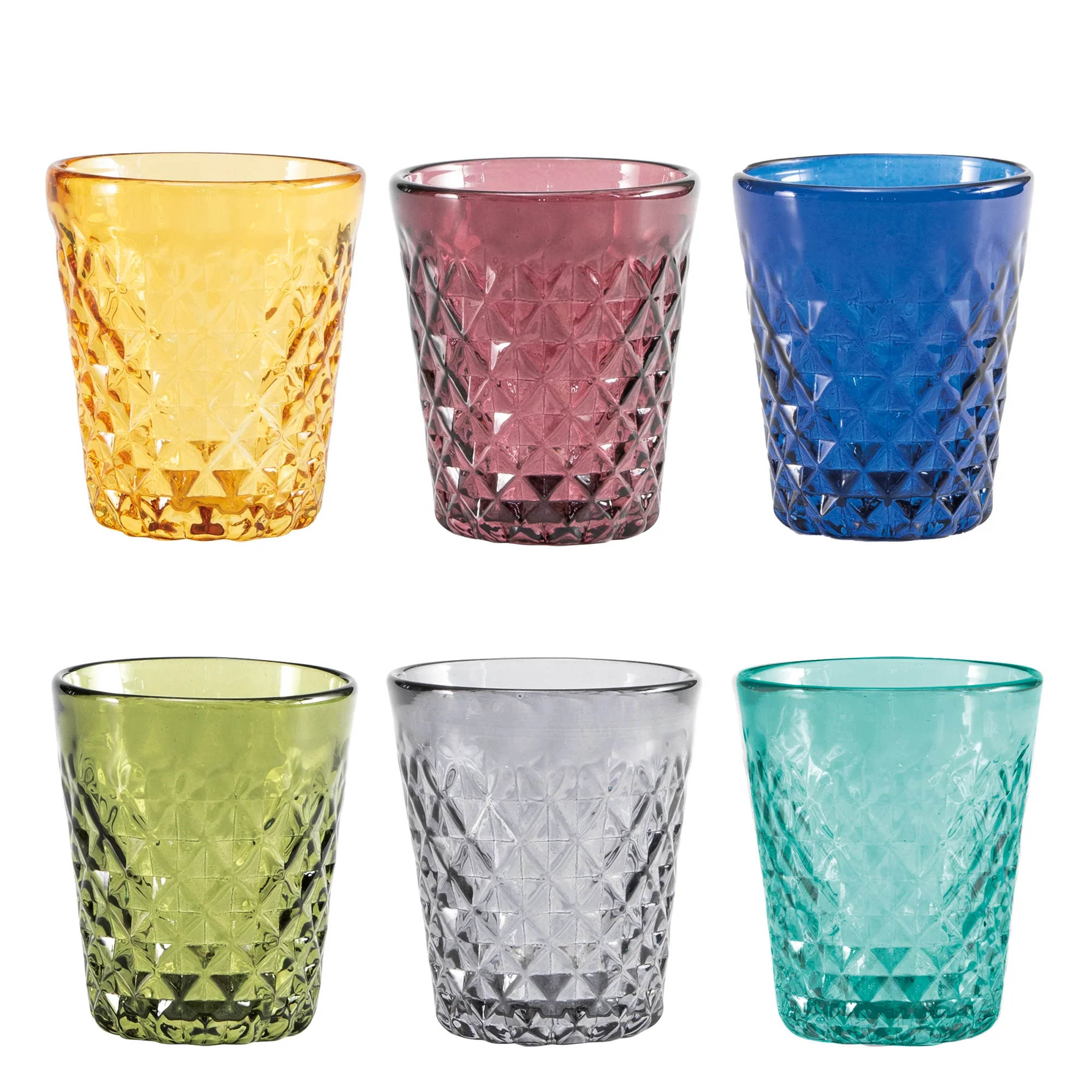 35 cl - Balloton Bicchiere Acqua in Vetro Soffiato - Set 6 Pezzi
