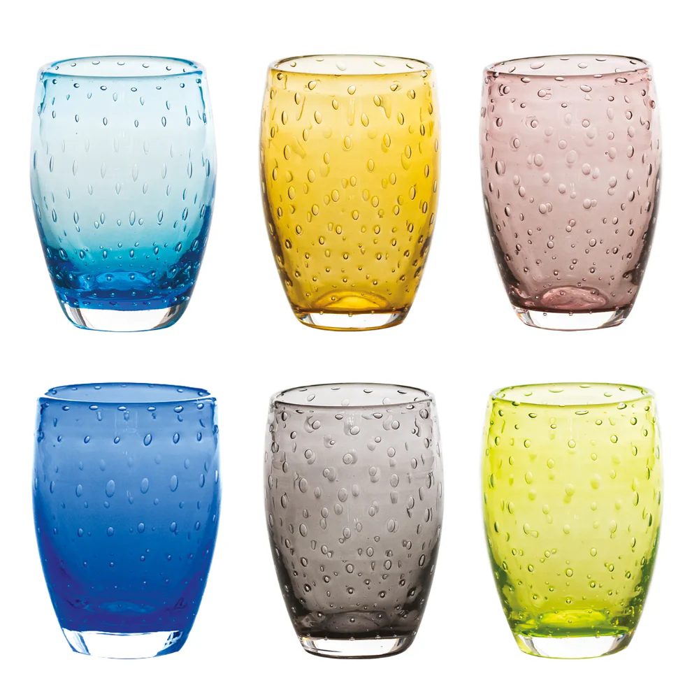 35 cl - Bolicante Bicchiere Acqua Bolle in Vetro Soffiato - Set 6 Pezzi - Image 35