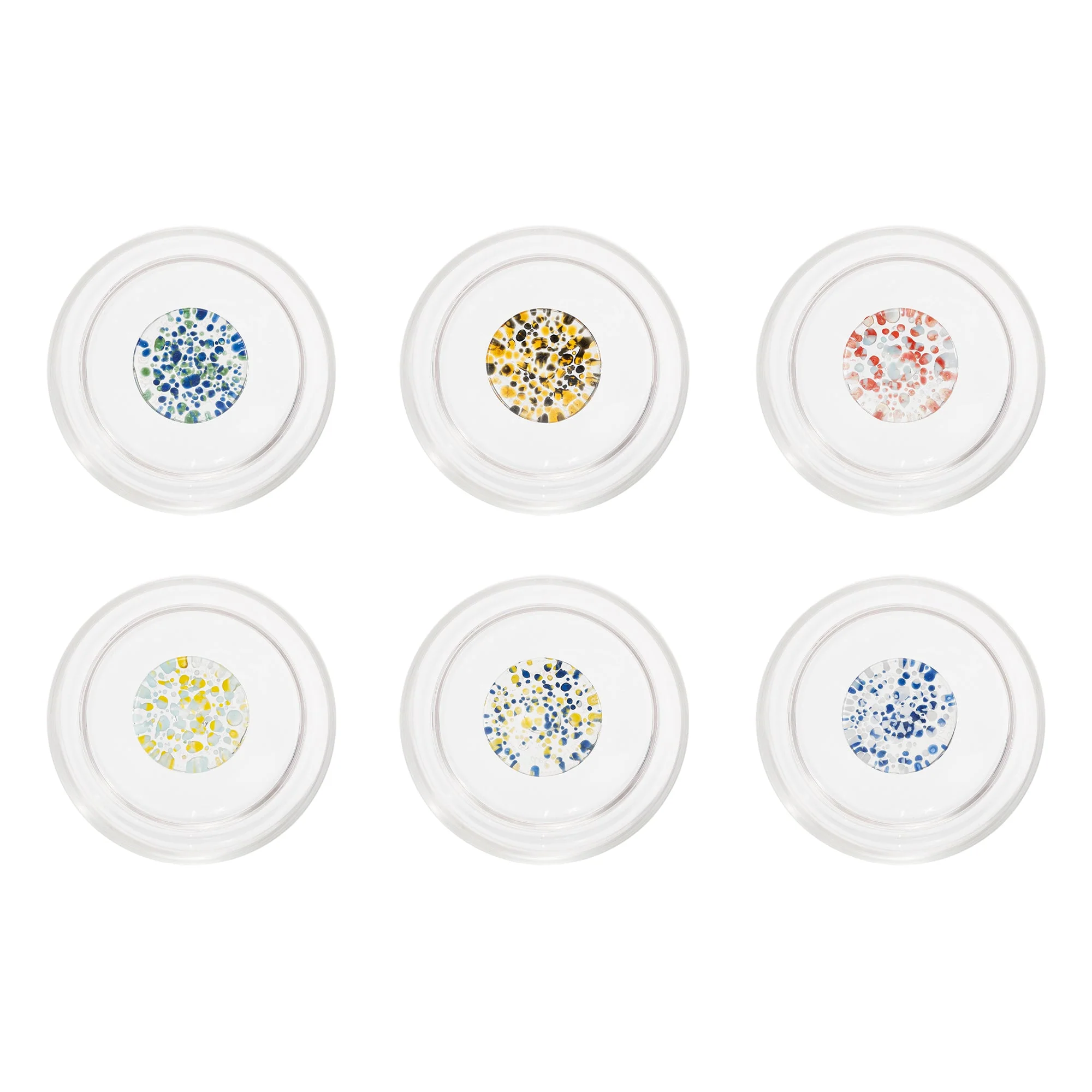 35 cl - Teca Terrazzo Bicchiere Acqua Fatto a Mano In Vetro Borosilicato Set 6 Pz