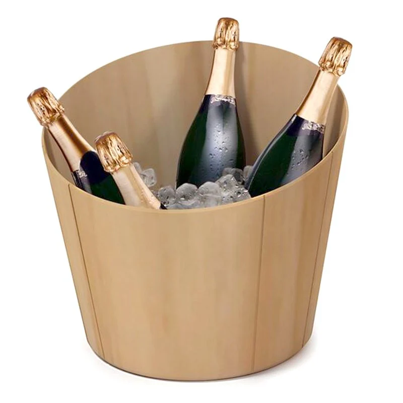 Ø 36.5 x H 31.5  cm - Timber Spumantiera Per 5 Bottiglie In EcoRec - Image 2