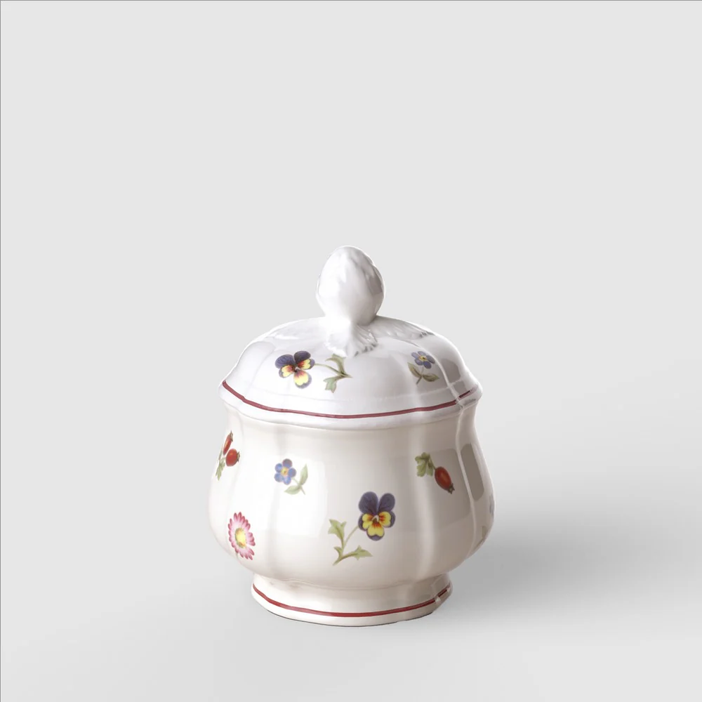 36 cl - Petite Fleur Zuccheriera In Porcellana Premium