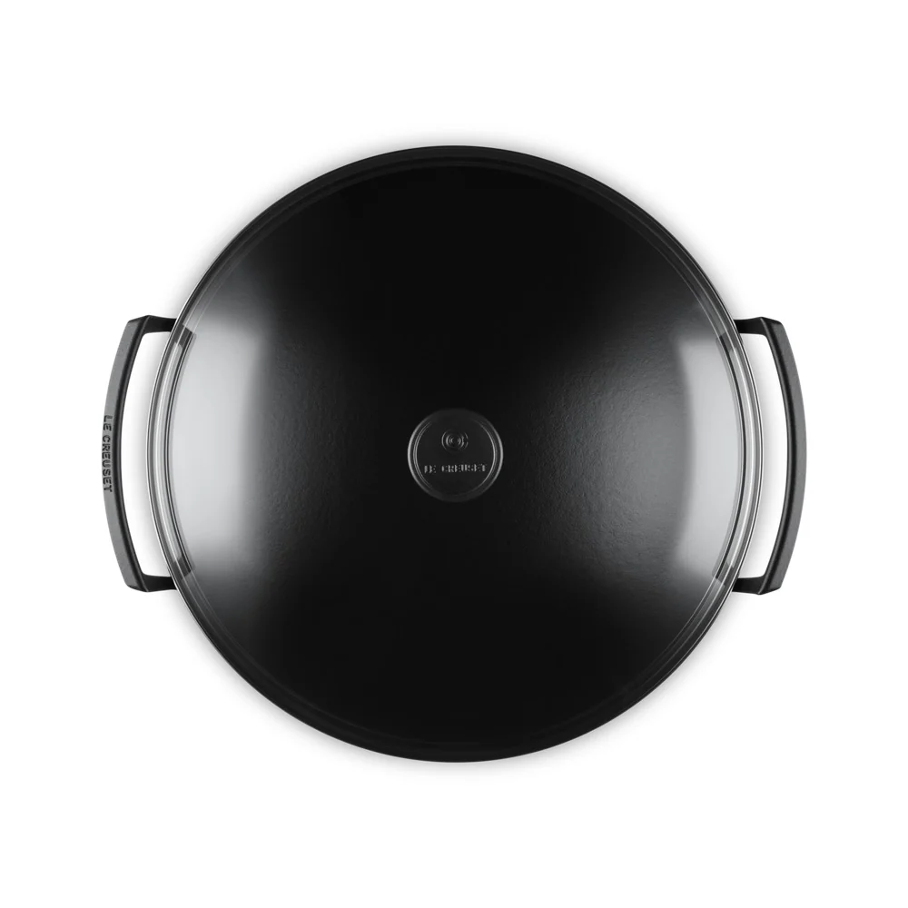 36 cm - Forme Speciali Wok In Ghisa Vetrificata Con Coperchio In Vetro - Image 4