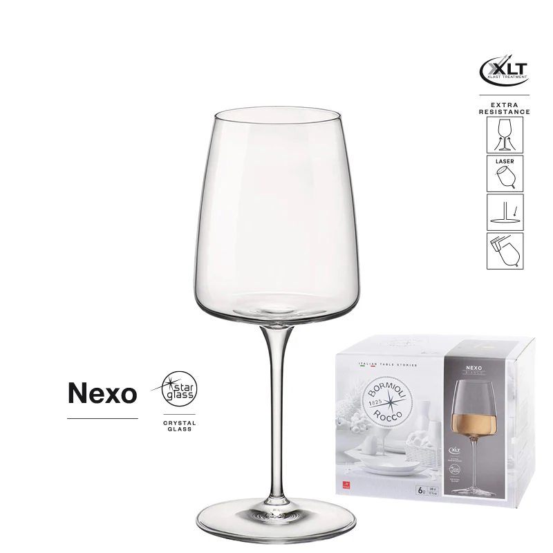 37.8 cl - Nexo Calice Vino Bianco in Vetro - Set 6 Pezzi - Image 4