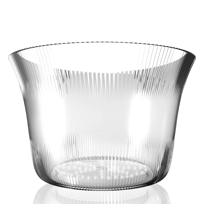 Ø 37.9 x H 24  cm - Plaza Spumantiera Per 5 Bottiglie In Acrilico Con Base Led