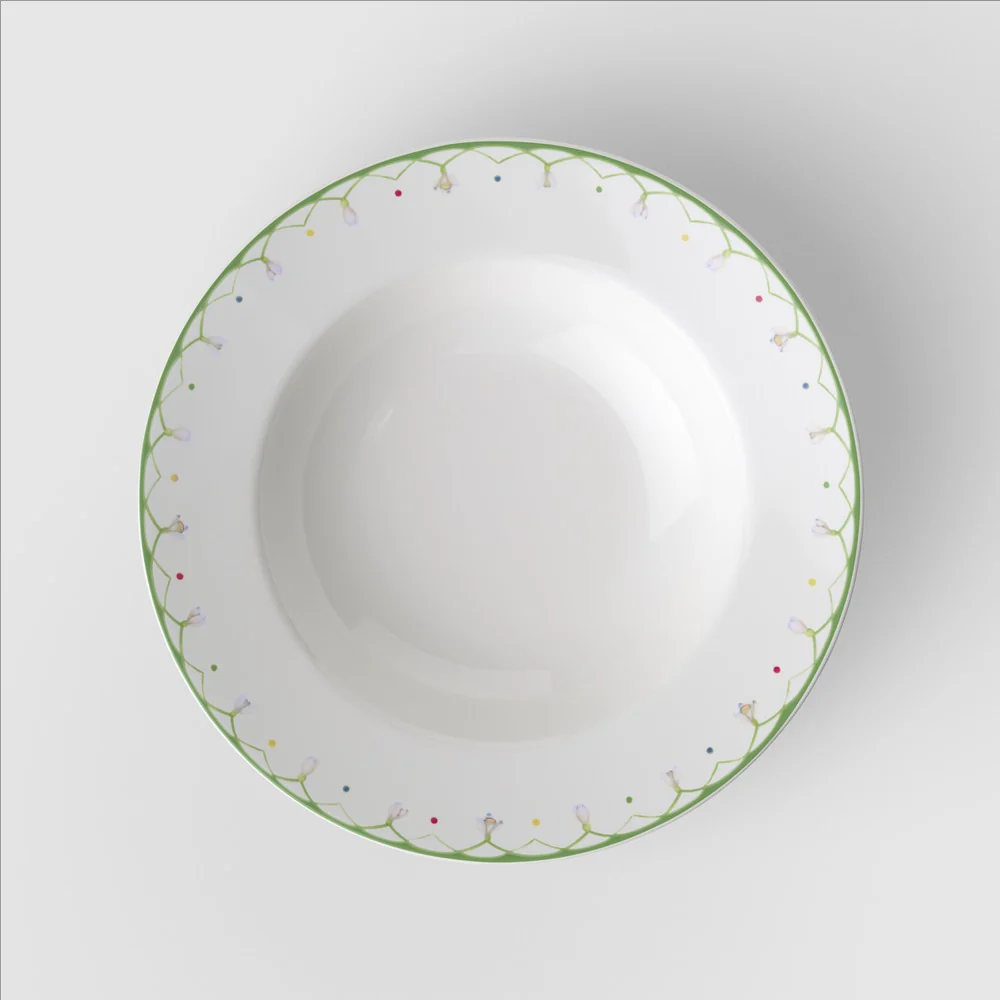 37 cl - Colorful Spring Piatto Fondo In Porcellana Premium - Set 6 Pz