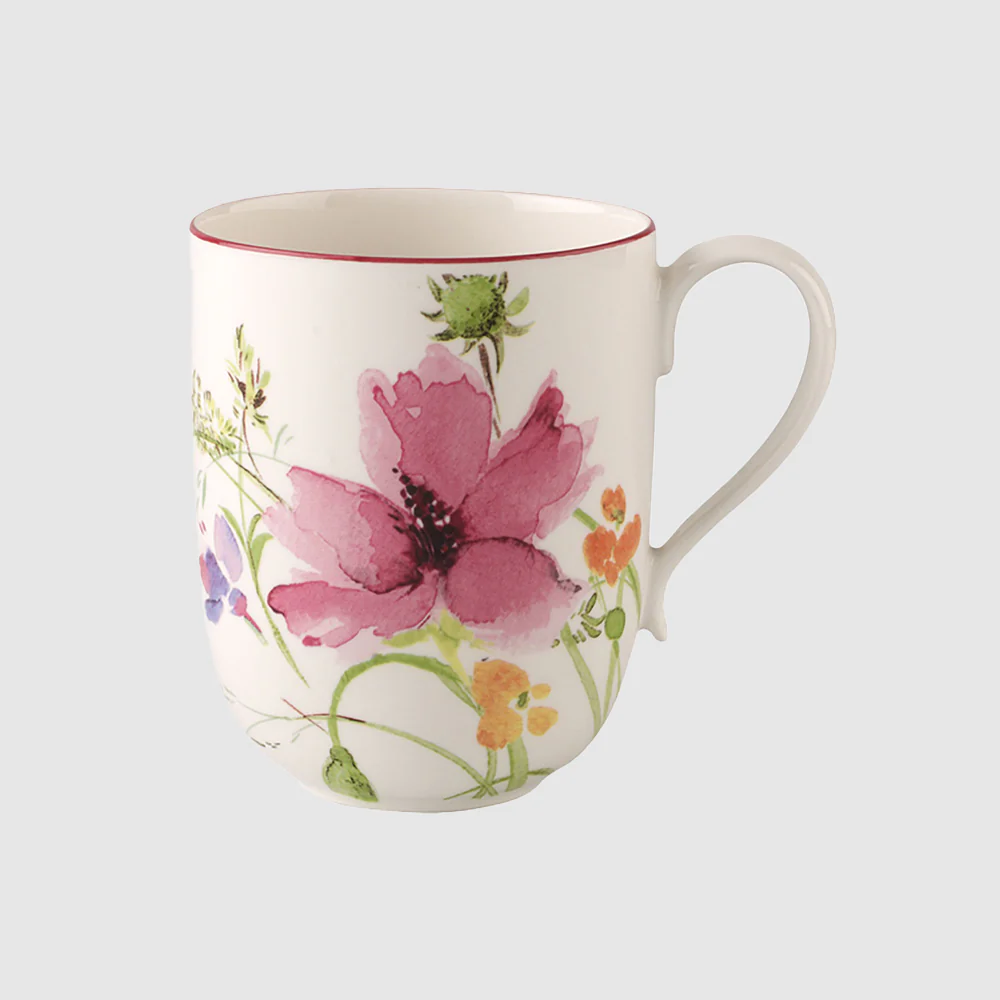 37 cl - Mariefleur Basic Tazza Mug In Porcellana Premium - Set 6 Pz