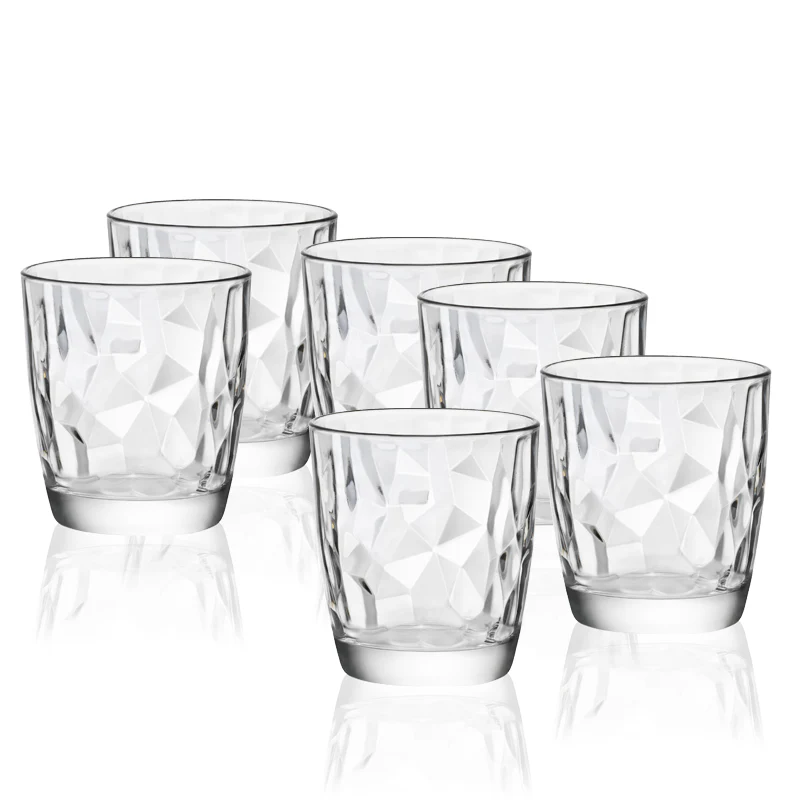 38.5 cl - Diamond Bicchiere Acqua in Vetro - Set 6 Pezzi