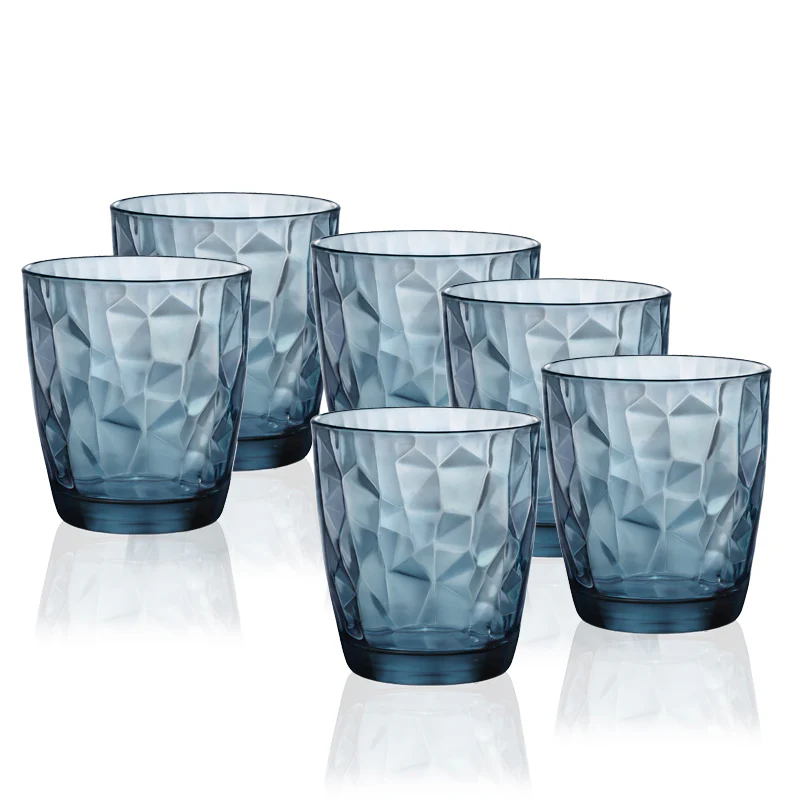 38.5 cl - Diamond Bicchiere Acqua in Vetro - Set 6 Pezzi - Image 3