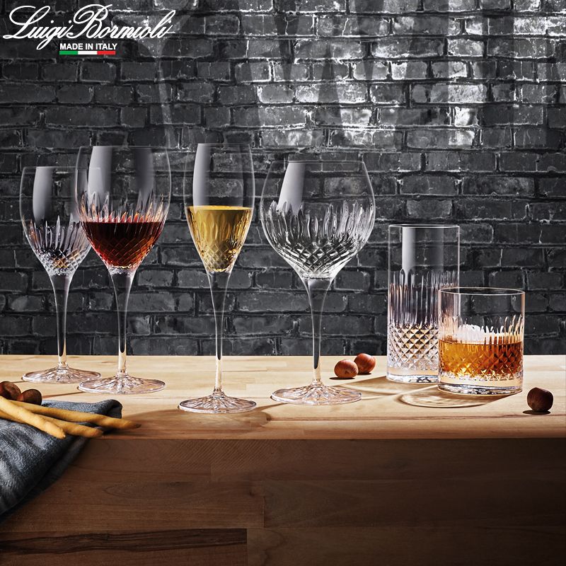 38 cl - Diamante Calice Vino Bianco Riesling in Vetro - Set 4 Pezzi - Image 3