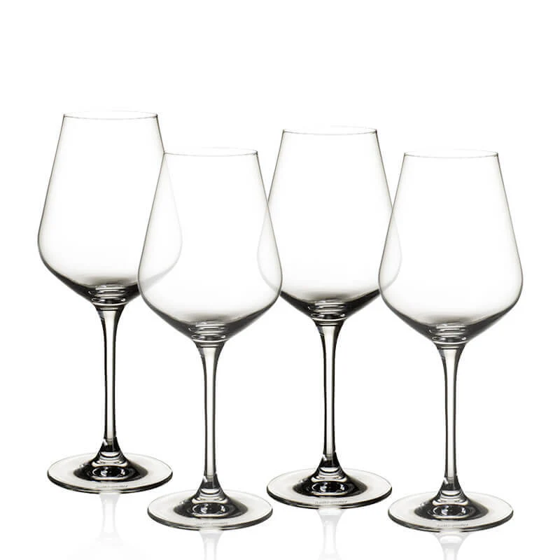 38 cl - La Divina Calice Vino Bianco in Vetro - Set 4 Pezzi