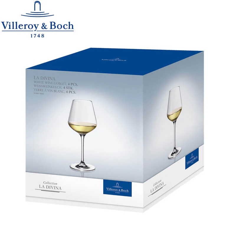 38 cl - La Divina Calice Vino Bianco in Vetro - Set 4 Pezzi - Image 3