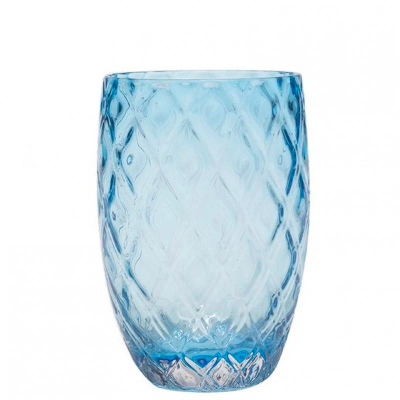 38 cl - Losanghe Bicchiere Acqua in Vetro Soffiato - Set 6 Pezzi