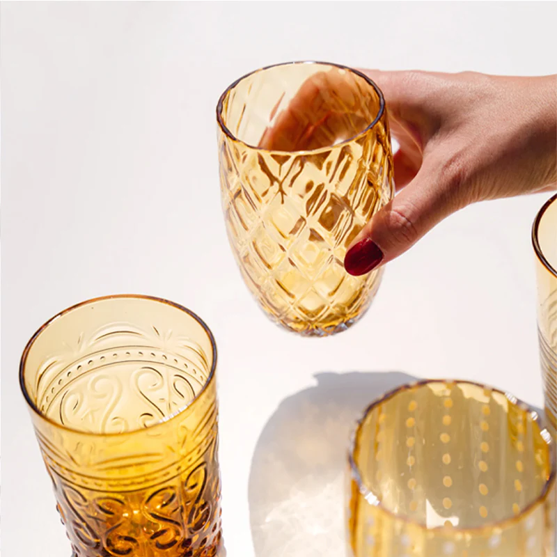 38 cl - Losanghe Bicchiere Acqua in Vetro Soffiato - Set 6 Pezzi - Image 12