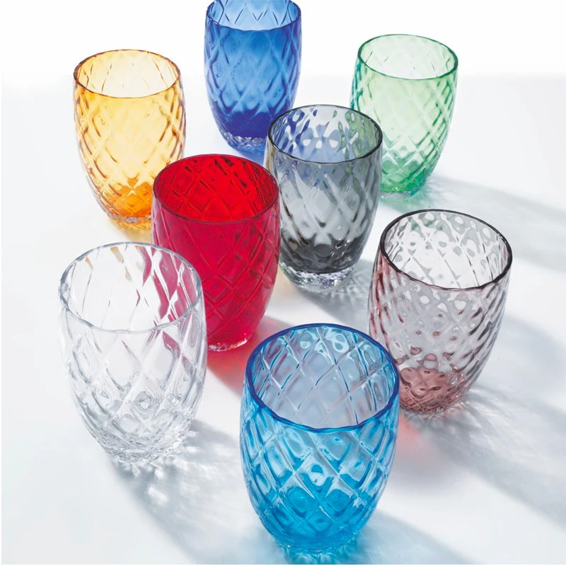 38 cl - Losanghe Bicchiere Acqua in Vetro Soffiato - Set 6 Pezzi - Image 6