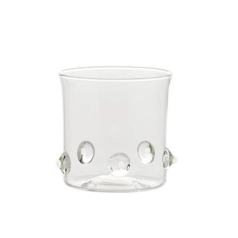 38 cl - Patèa Bicchiere Acqua Punti Colorati in Vetro Borosilicato - Set 6 Pezzi