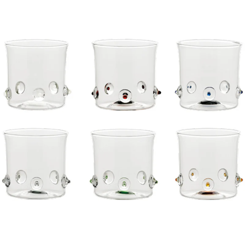 38 cl - Patèa Bicchiere Acqua Punti Colorati in Vetro Borosilicato - Set 6 Pezzi - Image 13