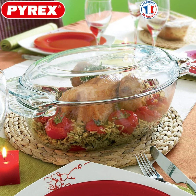 39x23 cm - Classic Easy Grip Casseruola Ovale In Vetro Borosilicato Con Coperchio - Image 2