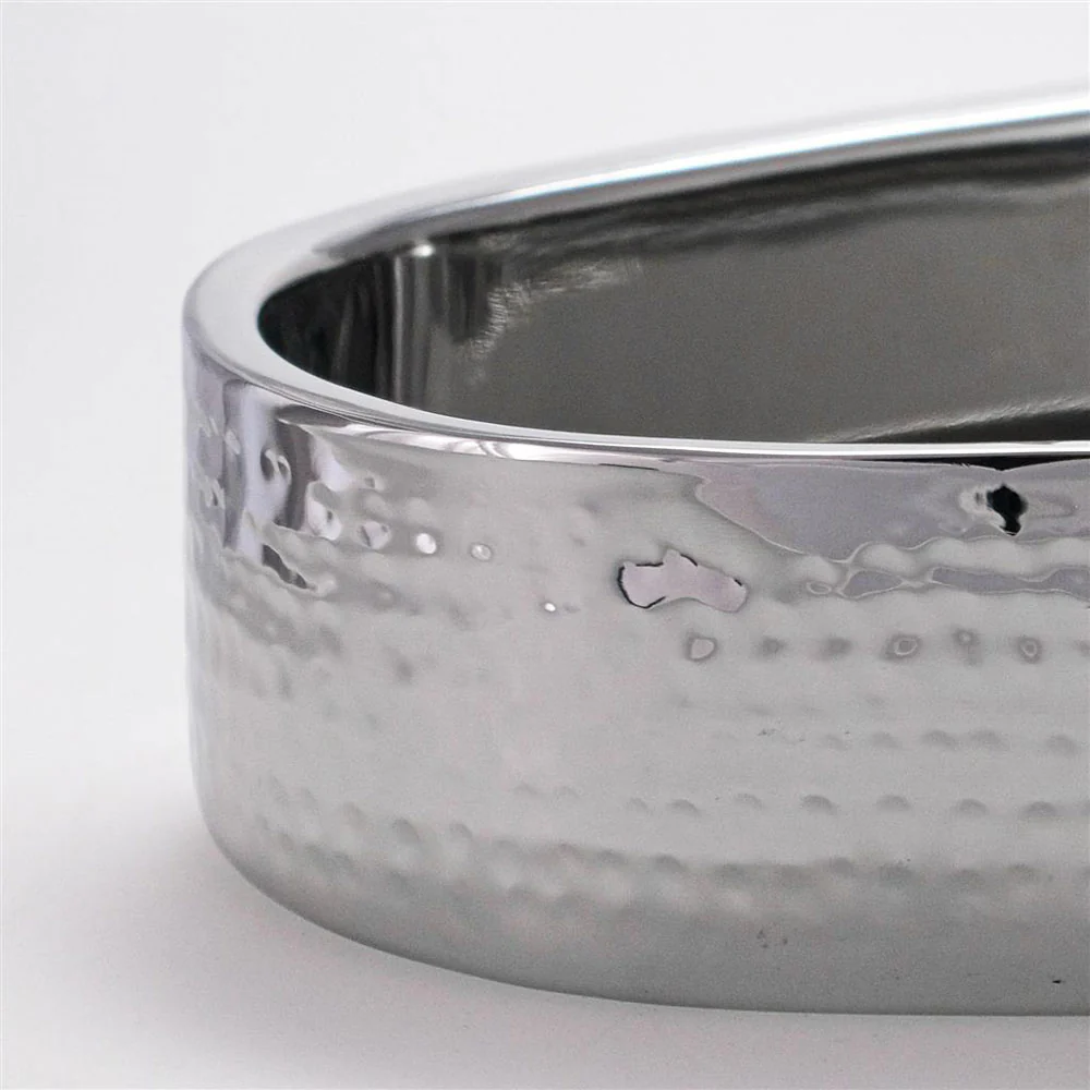 40.5 x 20 cm  - Portofino Double Wall Coppa Ovale In Acciaio Satinato - Image 3