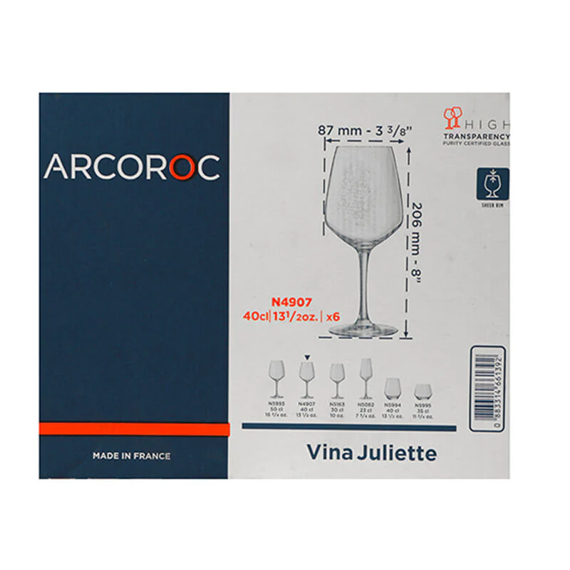 40 cl - Juliette Calice Vino Multiuso in Vetro - Set 6 Pezzi - Image 5