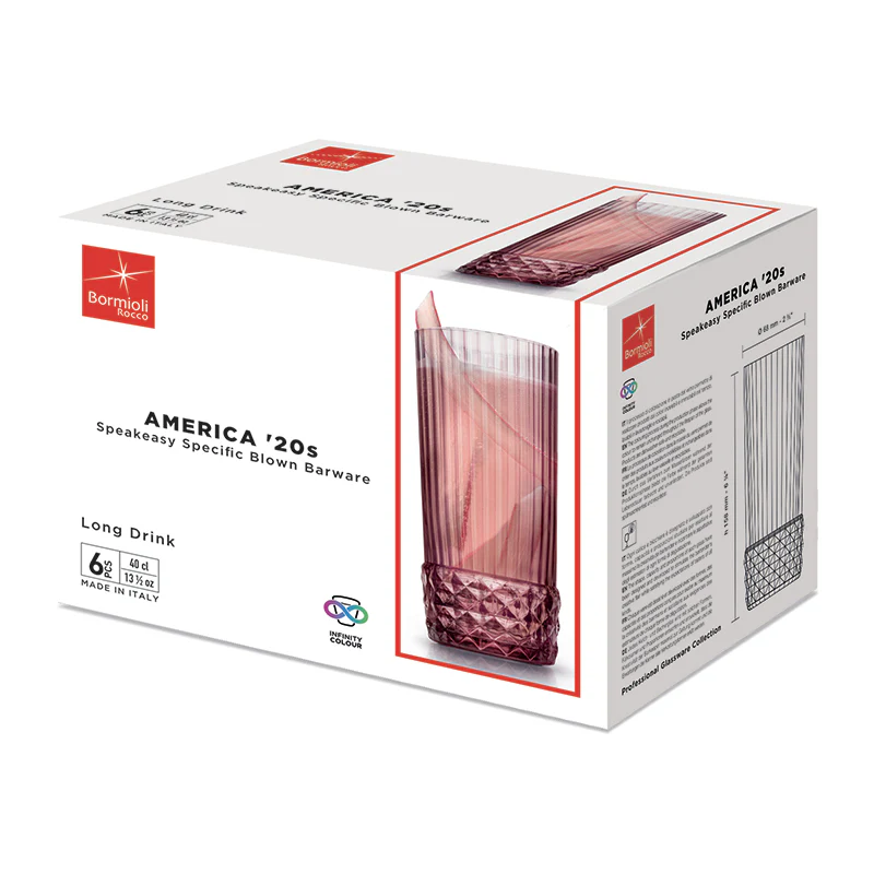 40 cl - America 20s Bicchiere Cocktail in Vetro - Set 6 Pezzi - Image 9
