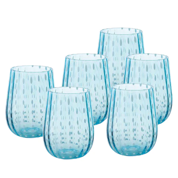 40 cl - Goccia Bicchiere Acqua in Vetro - Set 6 Pezzi - Image 2