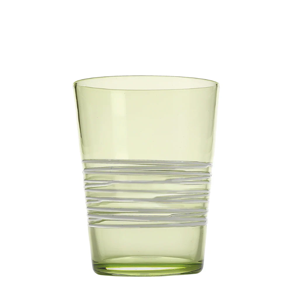 40 cl - Filante Bicchiere Acqua Righe in Vetro Soffiato - Set 6 Pezzi - Image 16