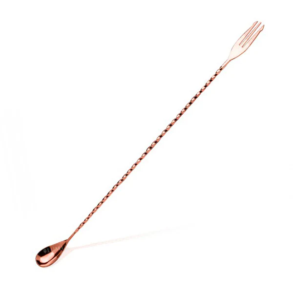 40 cm - Trident Bar Spoon Cucchiaio Miscelatore In Acciaio Inox