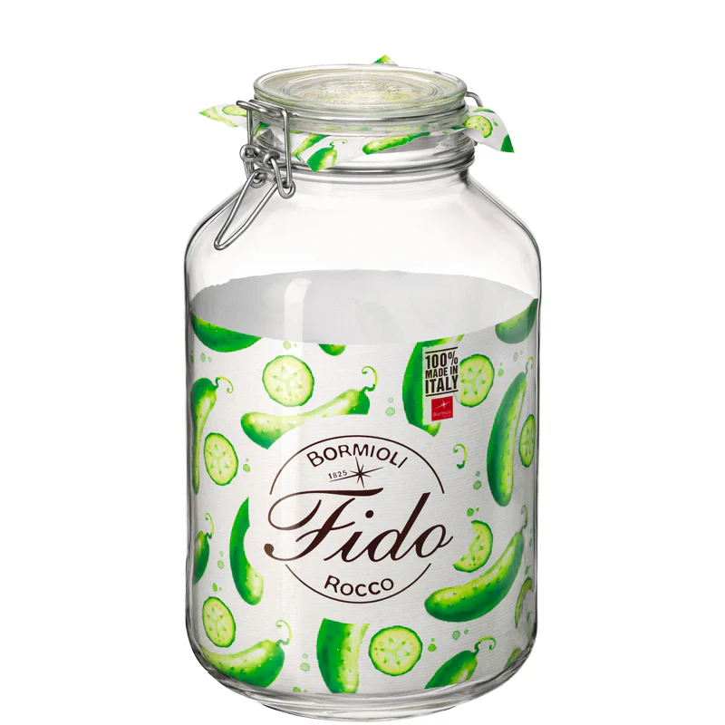 400 cl - Fido Vasetto Ermetico Cilindrico In Vetro - Set 6 Pz - Image 5