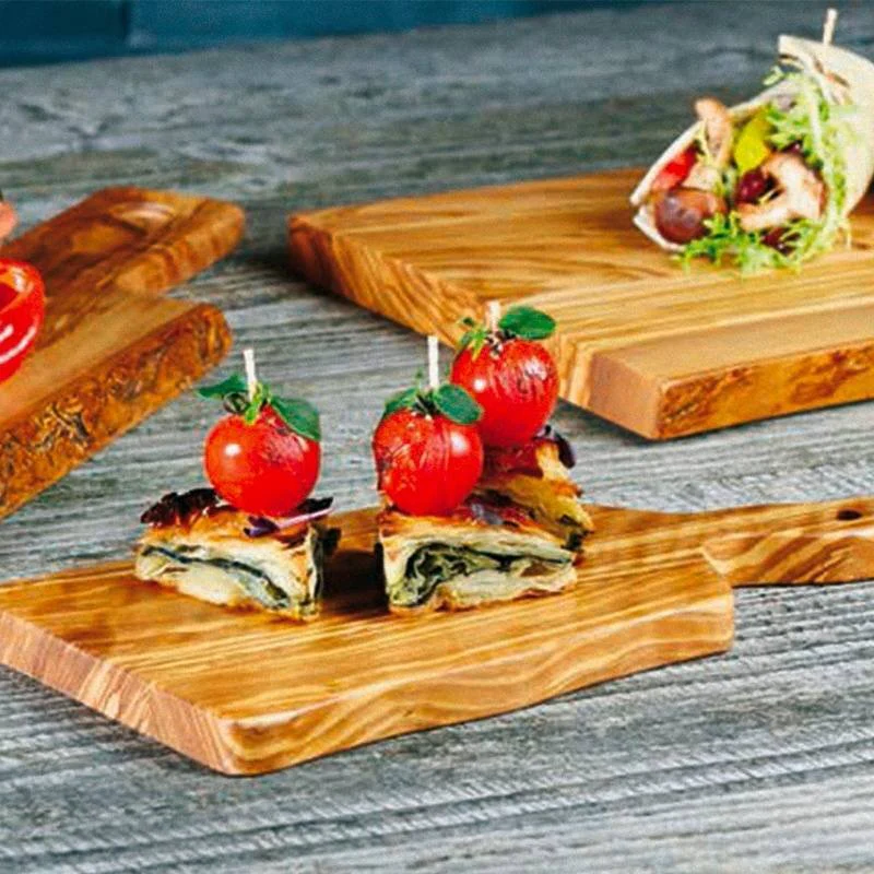 40x15 cm - Tableware Buffet & Display Vassoio Con Manico In Legno di Ulivo - Image 2