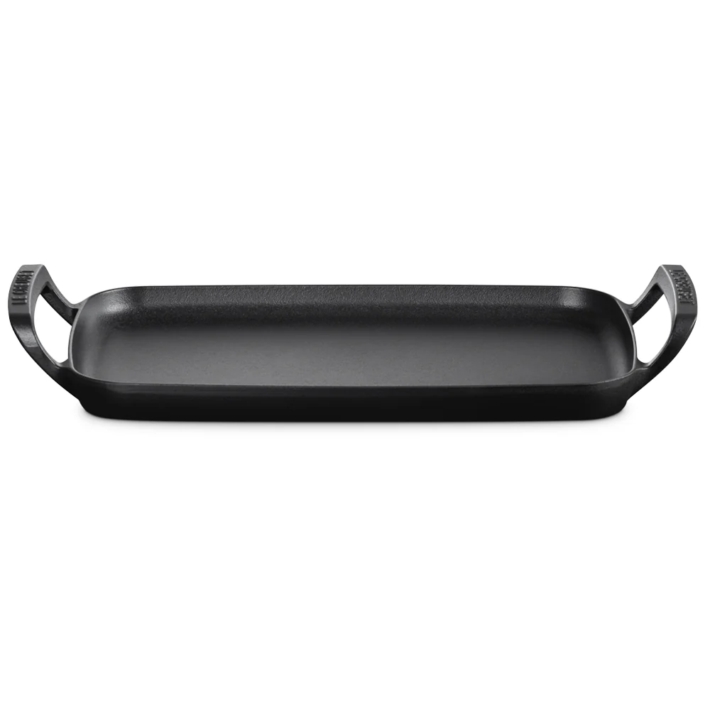 40x26 cm - BBQ Outdoor Piastra Rettangolare Liscia In Ghisa