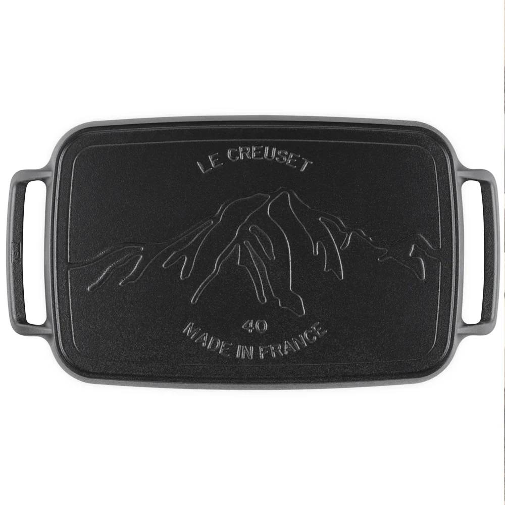 40x26 cm - BBQ Outdoor Piastra Rettangolare Liscia In Ghisa - Image 5