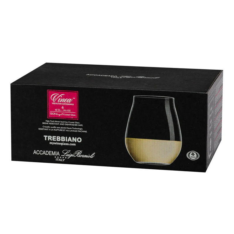 43 cl - Vinea Bicchiere Vino Bianco Trebbiano in Vetro - Set 6 Pezzi - Image 4