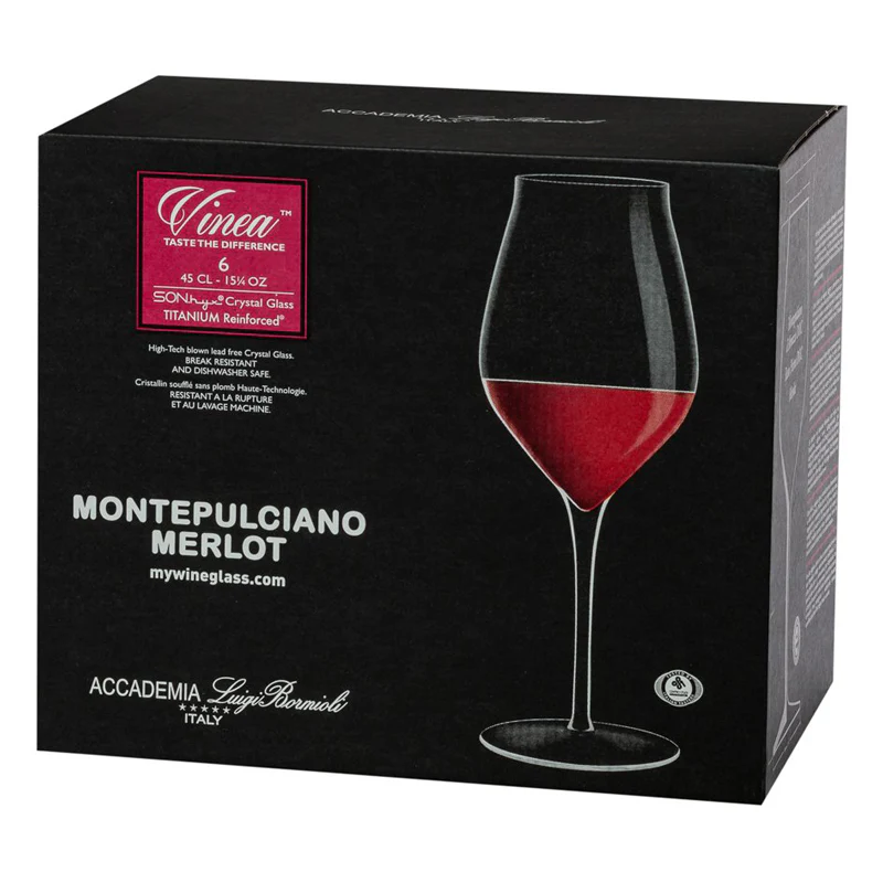 45 cl - Vinea Calice Vino Rosso in Vetro - Set 6 Pezzi - Image 4