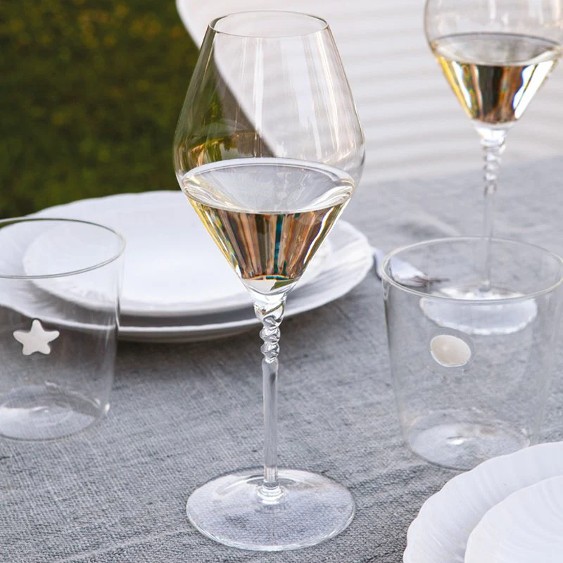 45 cl - Jcl Calice Flute Gambo a Spirale in Vetro - Set 2 Pezzi - Image 2