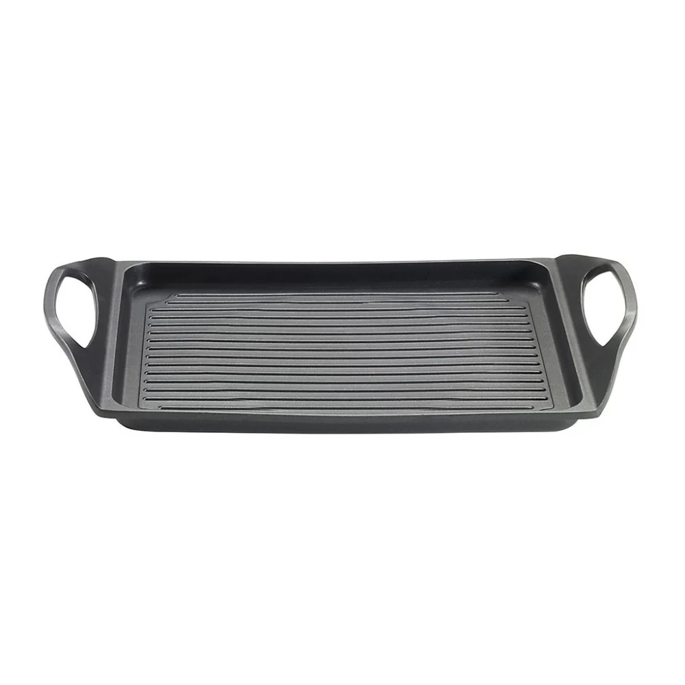 45x27 cm - Pro Piastra Grill Rettangolare In Alluminio Antiaderente