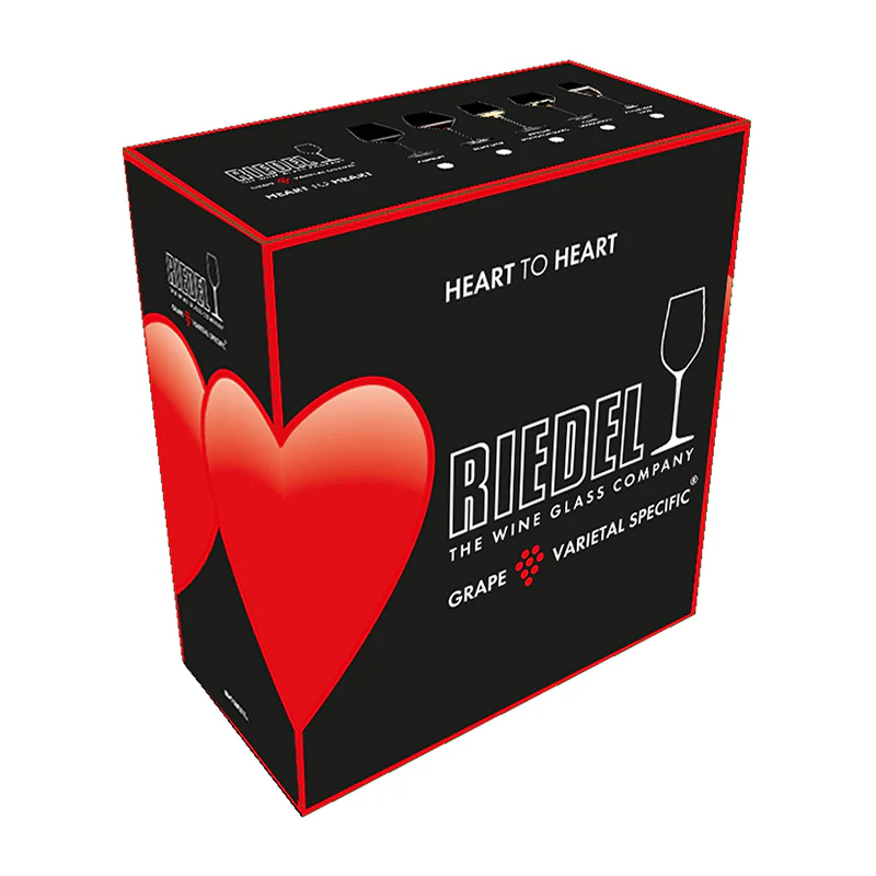 46 cl - Heart To Heart Calice Vino Bianco Riesling in Vetro - Set 2 Pezzi - Image 3