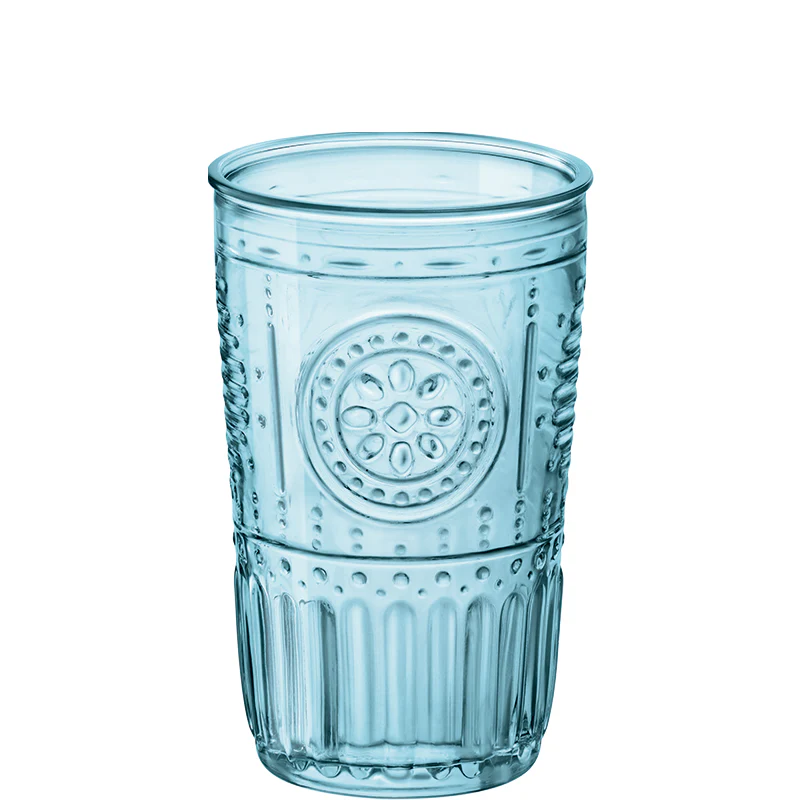 47.5 cl - Romantic Bicchiere Bibita in Vetro Temperato - Set 4 Pezzi