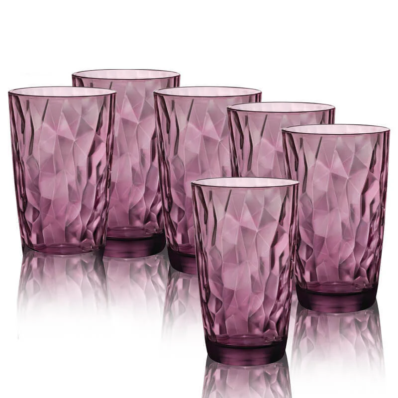 47 cl - Diamond Bicchiere Bibita in Vetro - Set 6 Pezzi - Image 6