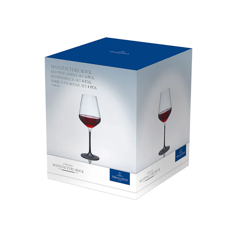 47 cl - Manufacture Rock Calice Vino Rosso in Vetro - Set 4 Pezzi - Image 7