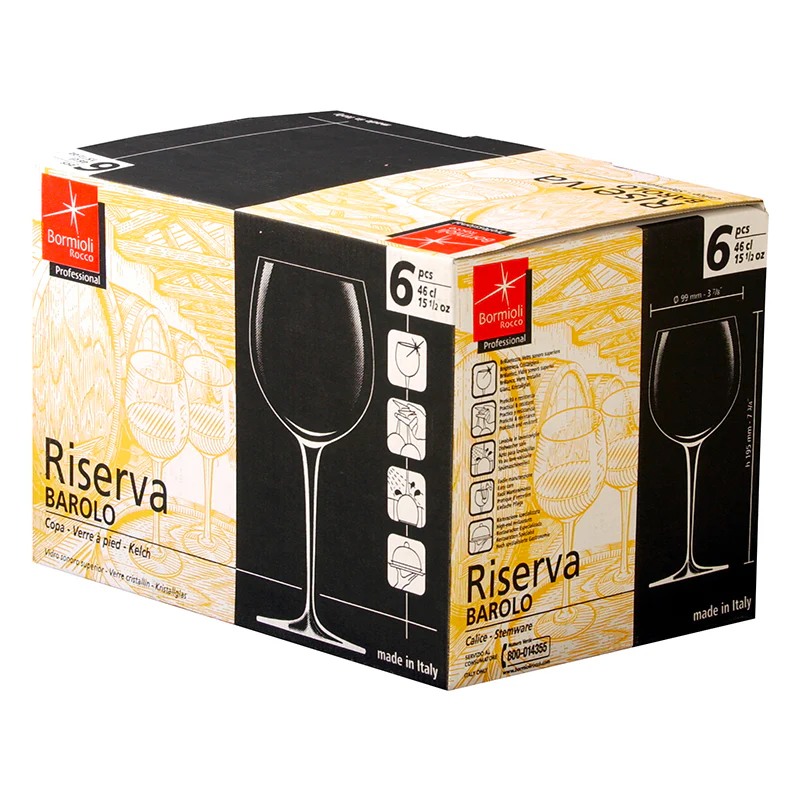 48 cl - Riserva Calice Vino Rosso in Vetro - Set 6 Pezzi - Image 8